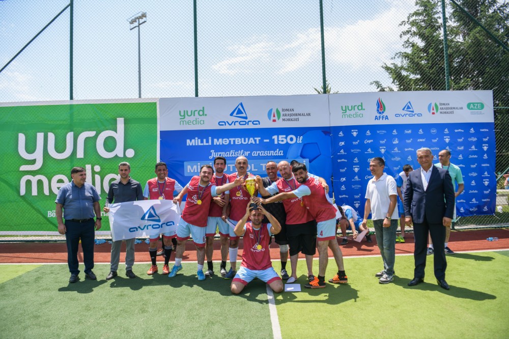 Jurnalistlər arasında keçirilən futbol çempionatının qalibi müəyyən olunub